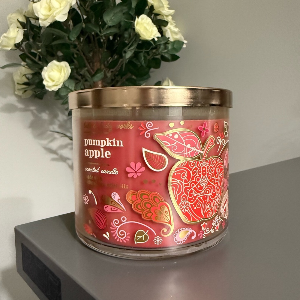 🎃 BBW Pumpkin Apple 3-Wick Candle NEW